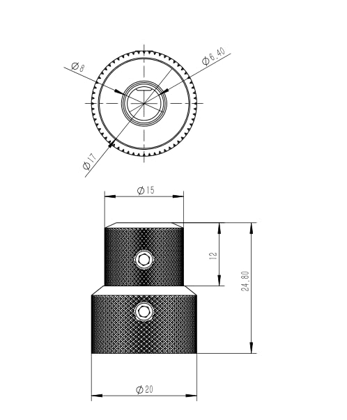 Guyker 2Pcs Brass Concentric Stacked Knobs, Dual Knurled Control Knobs, High Grade Dome Volume Tone Knob Replacement for Electri